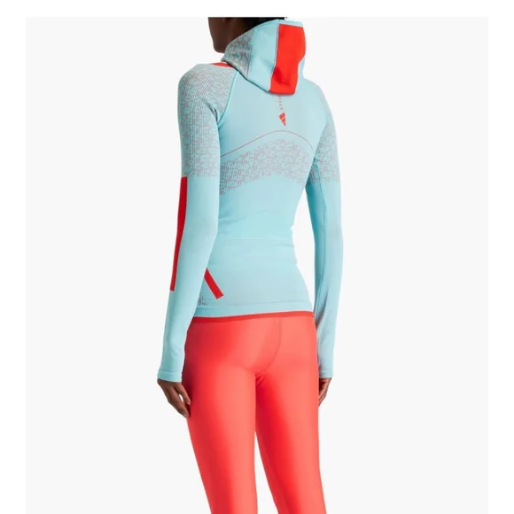 Adidas by Stella McCartney Aqua and Red Sweatshirt - Picture 3 of 12